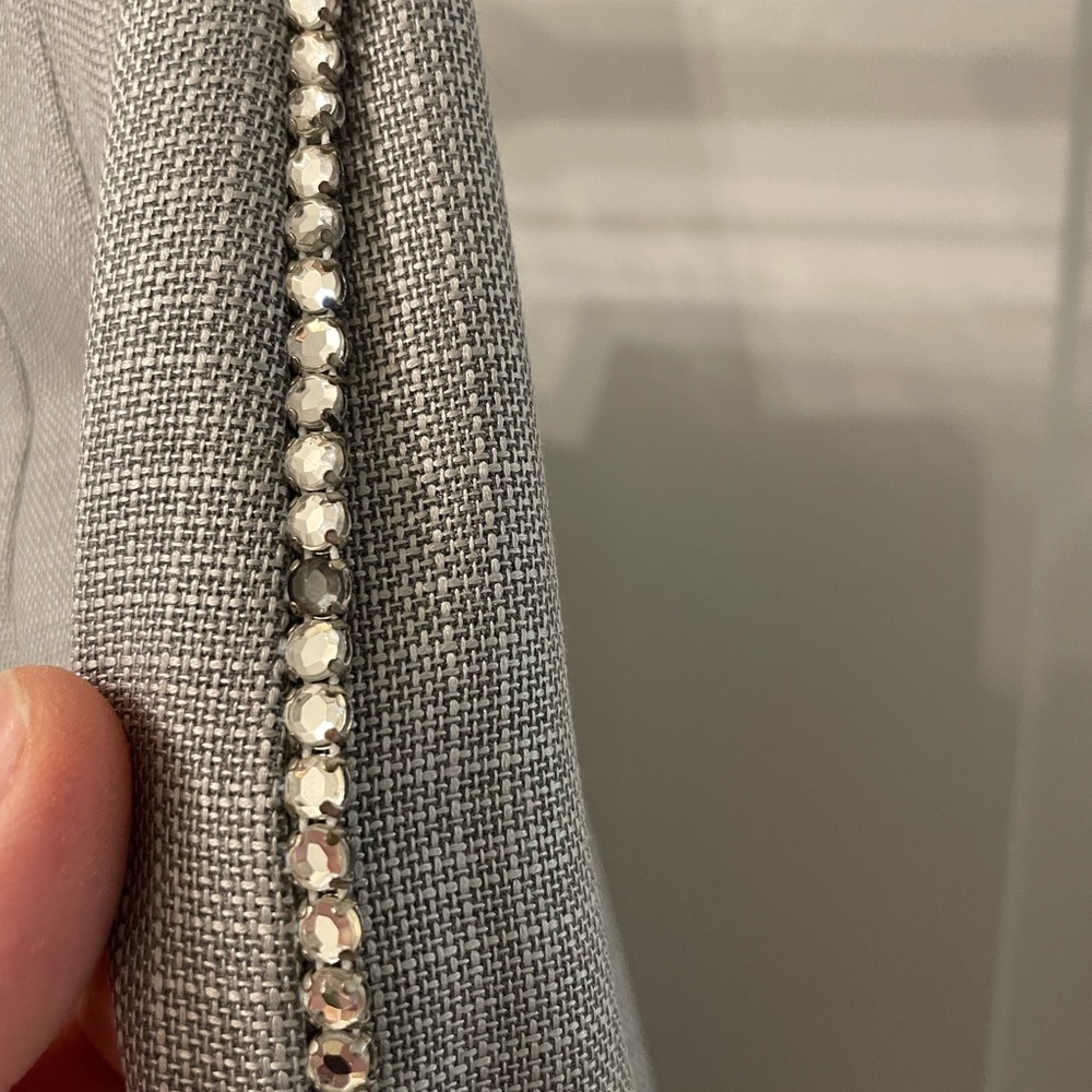 Escada Wool and Silk Blend Suit with Rhinestone Trim - Picture 13 of 16